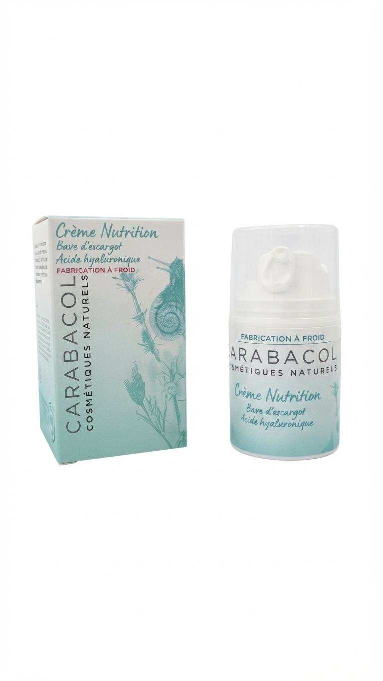Crème Nutrition Bave d'escargot et Acide hyaluronique.